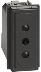 Legrand Priza, Modulara, 2P+T, 10A, 250Vac, 1M, Negru, Bticino, Living, Now, KG4113 (KG4113)