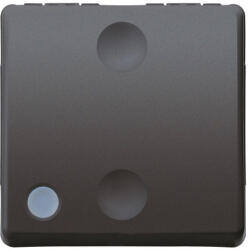 Legrand Intrerupator, cap, cruce, Iluminabil, 16Ax, 2M, Negru, Gewiss, System, GW21580 (GW21580)