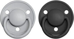 BIBS De Lux Tetine din cauciuc natural - , mărimea 2, Cloud/Black 2 buc