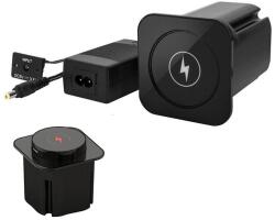 Forest Beépíthető vezeték nélküli töltőállomás SM-637A + 2xUSB Fekete (10015621880)