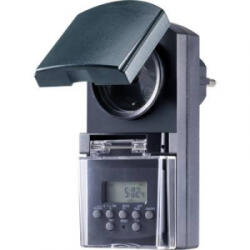 Basetech Digitális, konnektoros heti időkapcsoló óra 1800 W IP44, visszaszámláló, véletlen kapcsolás, Basetech BT-2106308