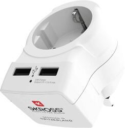 SKROSS Utazó adapter az Egyesült Királyságba, beépített USB töltővel (EUTOUKUSB) (EUTOUKUSB)