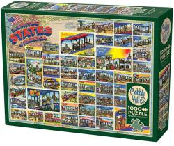 Cobble Hill 1000 db-os puzzle - Vintage American Postcards (40115) (40115)