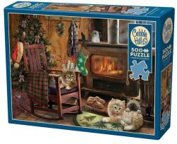 Cobble Hill 500 db-os puzzle - Kittens by the Stove (45048) (45048)