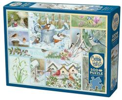 Cobble Hill 500 db-os puzzle - Garden Birds in Winter (45104) (45104)