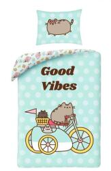 Halantex Pusheen cicás ágyneműhuzat szett - Good Vibes (PUS-2705BL) - gyerekjatekbolt - 9 990 Ft