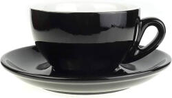 Nuova Point Palermo Cappuccino csésze + csészealj 200 ml, fekete
