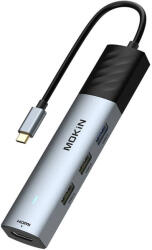 Mokin HUB 5 az 1-ben MOKiN USB-C PD 3.0 100W (ezüst)