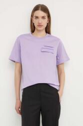 Boss tricou din bumbac femei, culoarea violet, 50521741 9BYH-TSD02G_49X (50521741)