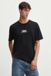 Vans tricou din bumbac barbati, culoarea negru, cu imprimeu, VN000HFFBLK1 9BYH-TSM0IT_99X