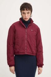 Tommy Jeans geaca femei, culoarea bordo, de tranzitie, oversize, DW0DW19688 9BYH-KUD1H5_93X