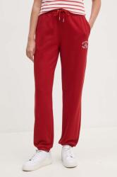 Tommy Hilfiger pantaloni de trening culoarea bordo, cu imprimeu, WW0WW42584 9BYH-SPD00O_83X (WW0WW42584)