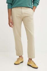 HUGO BOSS pantaloni de bumbac culoarea bej, drept, 50525176 9BYH-SPM02G_80X (50525176)