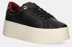 Tommy Hilfiger sneakers TH PLATFORM SNEAKER TRIANGLE culoarea negru, FW0FW08115 9BYH-OBD0JU_99X