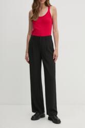 Calvin Klein Jeans pantaloni femei, culoarea negru, lat, high waist, J20J224261 9BYH-SPD10J_99X (J20J224261)