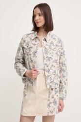 Pepe Jeans geaca jeans REGULAR JACKET PAISLEY femei, culoarea bej, de tranzitie, PL402409 9BYH-KUD09C_01X