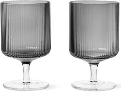 ferm LIVING borospoharak RIPPLE 270 ml, 2 db szett, szürke, kemény LIVING (FERM100489112)