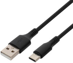 Somogyi Elektronic USBAC1 töltőkábel, USB-A / USB-C, 2.1A, 1m, fekete (USBAC1) - bipi