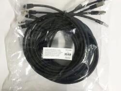 Equip S/FTP CAT6a Patch Kábel - 3 m, 5 db, Fekete