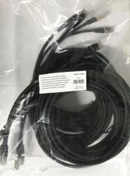 Equip S/FTP CAT6a Patch Kábel - 5 m, 5 db, Fekete