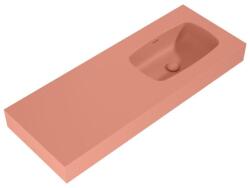 AREZZO design design MABEL öntöttmárvány falra szerelhető mosdó 120 cm (60+60) jobb, terra pink AR-168883 (AR-168883)