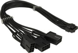Inter-Tech 88885615 12+4Pin és 3x8Pin PCIe Adapter Kábel - 34 cm (88885615)