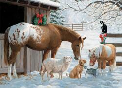 Cobble Hill 47027 - Winter Barnyard - 350 db-os Family puzzle (47027)