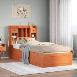 vidaXL viaszbarna tömör fenyőfa ágy matrac nélkül 75 x 190 cm (3323520)