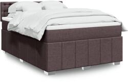 vidaXL sötétbarna szövet rugós ágy matraccal 160 x 200 cm (3289436)