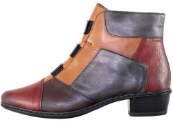 RIEKER Ghete dama, Rieker, Y0764-35-Bordo, casual, piele naturala, cu toc, bordo (Marime: 39)