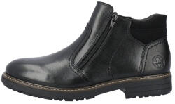 Rieker Cizme barbati, Rieker, 33151-00-Negru, casual, piele naturala, scurte, cu toc, negru (Marime: 44)