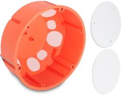Dietzel Univolt HWADW 120 RD gipszkarton doboz, átm. 120 mm, per. fedéllel, szélálló, narancs, -25°C/+75°C (101398) (101398)
