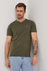 Aeronautica Militare t-shirt zöld, férfi, sima - zöld M - answear - 12 990 Ft