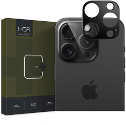 Apple iPhone 16 Pro / 16 Pro Max, Kamera lencsevédő keret, alumínium, Alucam Pro Plus, fekete