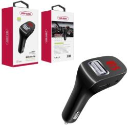 VEN-DENS Car Charger Bluetooth FM Player USB és Aux Csatlakozóval - Fekete