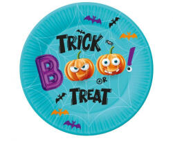 Halloween Boo papírtányér 6 db-os 18 cm