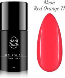 Naní One Step gél lakk 5 ml - Neon Red Orange