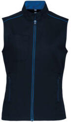 Designed To Work WK6149 Női mellény három zsebbel és kontrasztos díszítésekkel Designed To Work, Navy/Light Royal Blue-S (wk6149nv-lro-s)