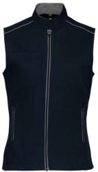 Designed To Work WK6149 Női mellény három zsebbel és kontrasztos díszítésekkel Designed To Work, Navy/Silver-XL (wk6149nv-si-xl)