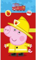 Carbotex Peppa malac Fireman kéztörlő, arctörlő, törölköző 30x50 cm (CBX236025PP)