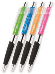 FlexOffice Golyóstoll, 0, 35 mm, nyomógombos, vegyes színű, áttetsző test, FLEXOFFICE "Tango", kék (FO-04BLUE) - bestoffice