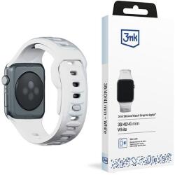 3MK szilikon óraszíj Apple Watch 38/40/41mm - fehér