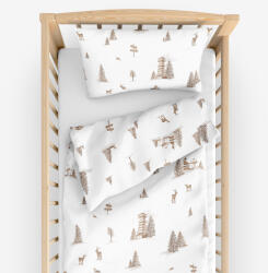 Goldea karácsonyi gyermek pamut ágyneműhuzat kiságyba - hegyvidéki táj 90 x 130 és 40 x 60 cm