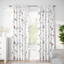 Goldea karácsonyi pamut drapéria - hegyvidéki táj 220x150 cm