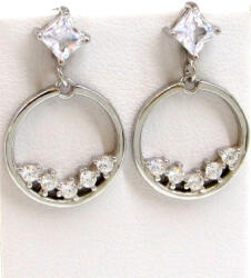 Díszes kör ezüst fülbevaló DÍSZES KÖR ezüst bedugós fülbevaló - 25 mm (2024092009)