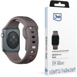 3MK szilikon óraszíj Apple Watch 38/40/41mm - barna