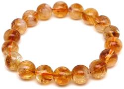 R. M. ékszer Citrin madeira golyó karkötő 11-12mm (059764)