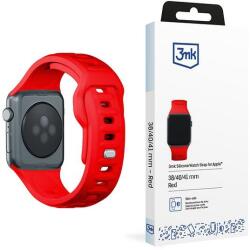 3MK szilikon óraszíj Apple Watch 38/40/41mm - piros