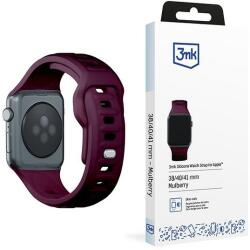 3MK szilikon óraszíj Apple Watch 38/40/41mm - sötétlila