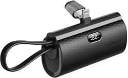 Forcell F-Energy Power Plug F5K3 Powerbank 5000 mAh Lightning csatlakozóval PD 20W - fekete